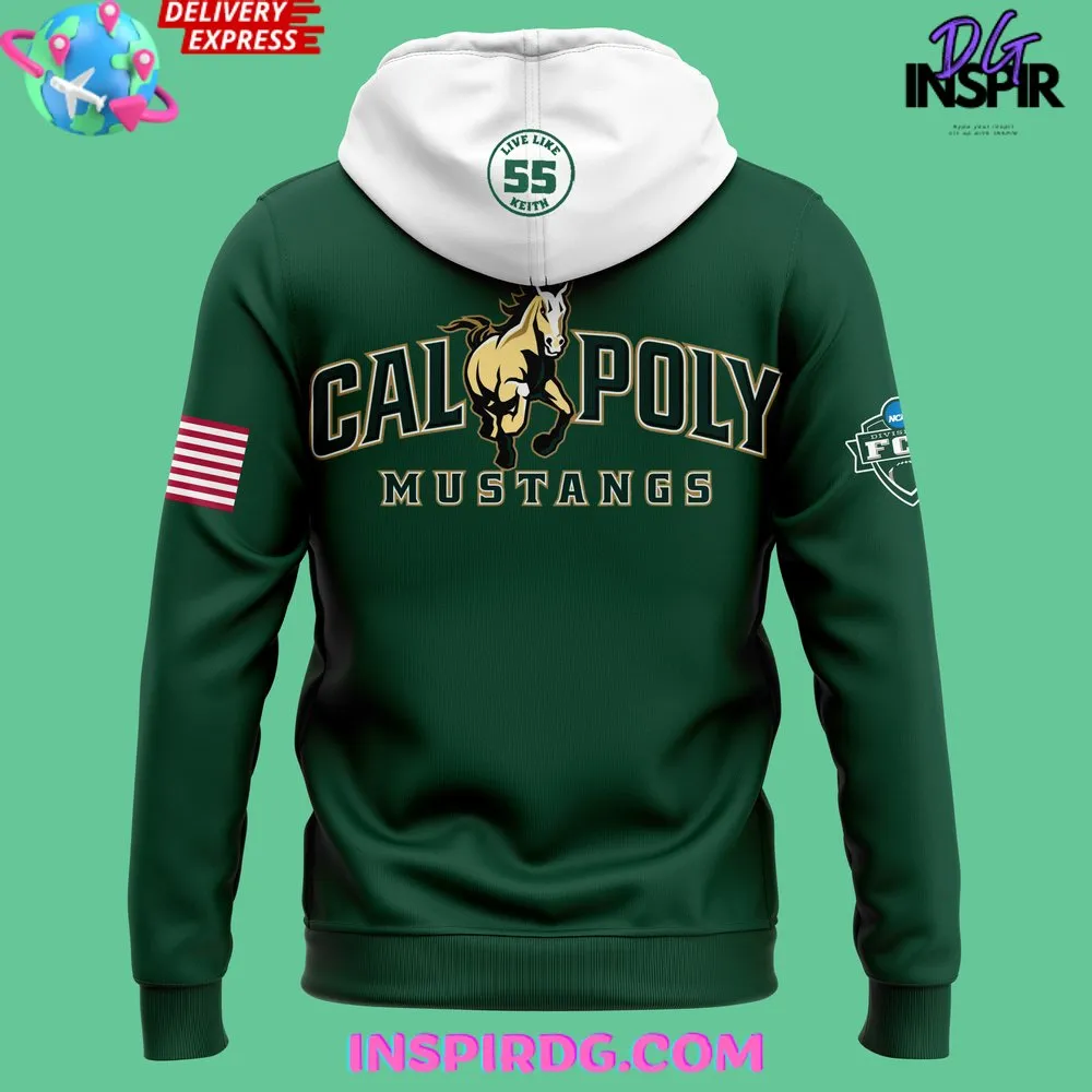 -Cal Poly Mustangs Big Sky 2024 Green Hoodie