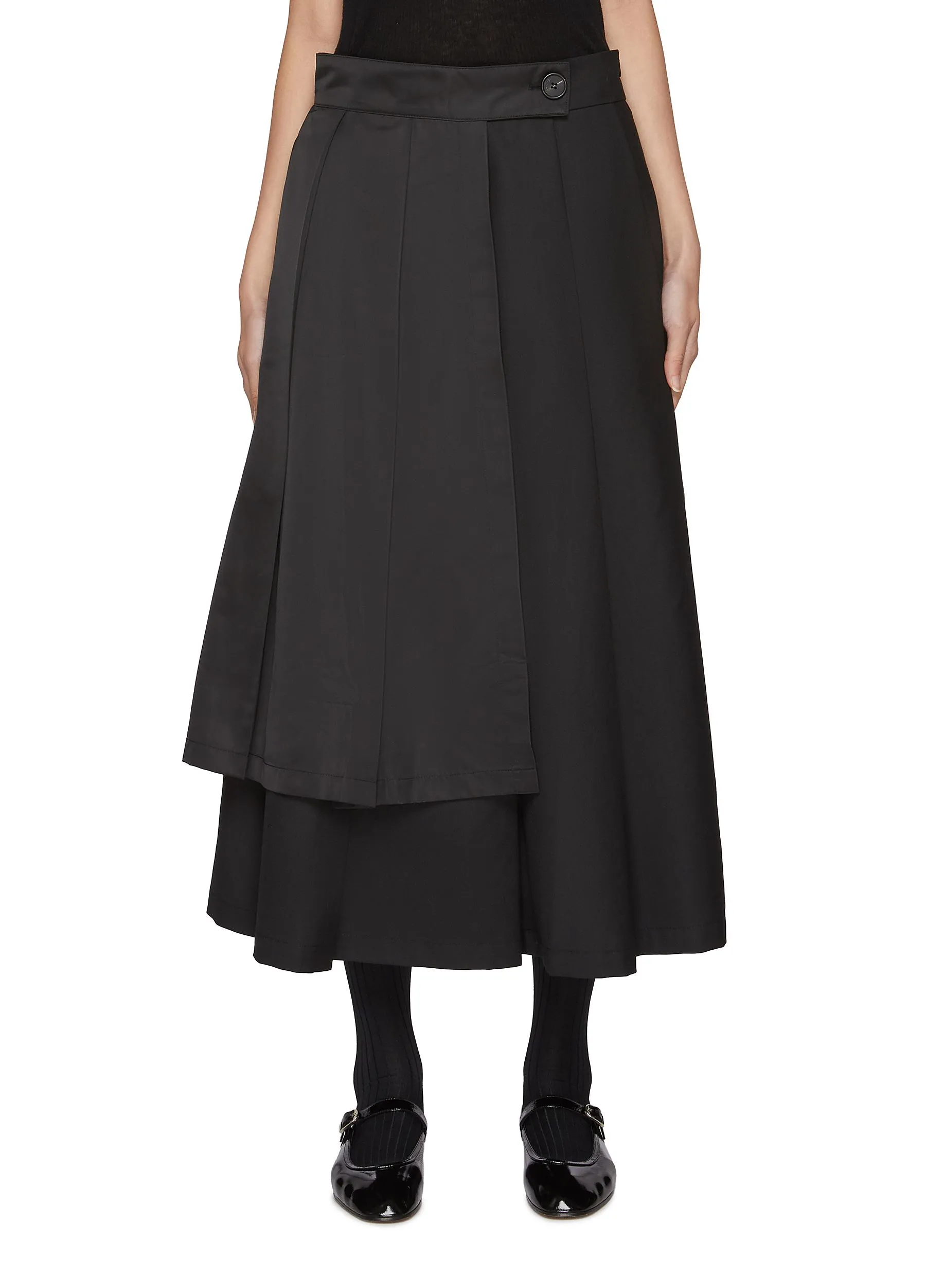 -----------EUNOIA ---- ------------ ----Pleat Wrap Skirt --