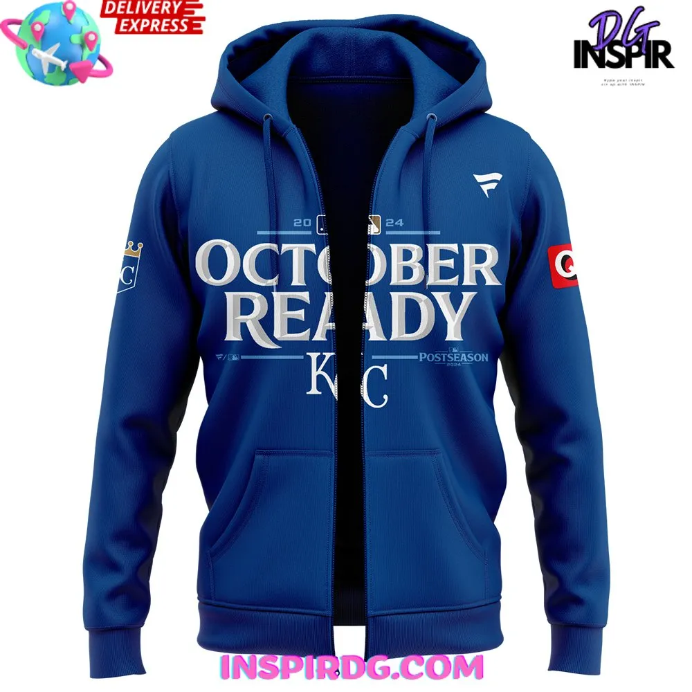 -Kansas City Royals October Ready Hey Hey 2024 Zip Hoodie