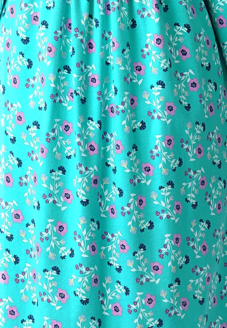 9months Maternity Turquoise Sleepwear Nursing Dress