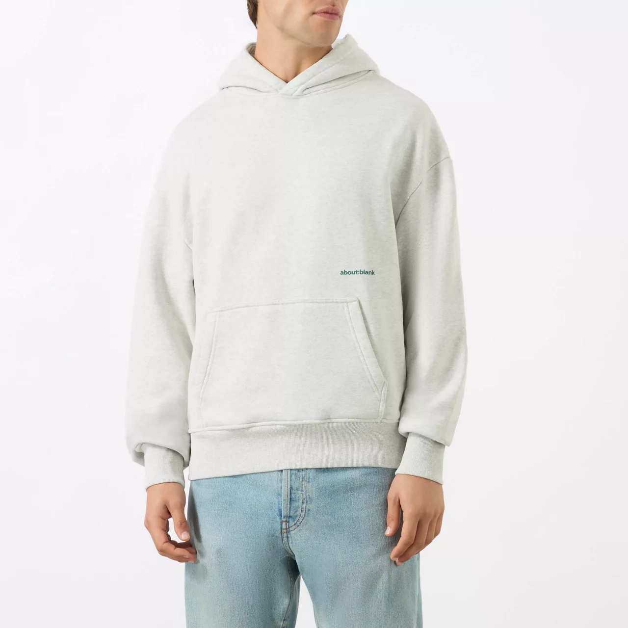 ABOUT:BLANK Box Logo Hoodie - Grey  Green