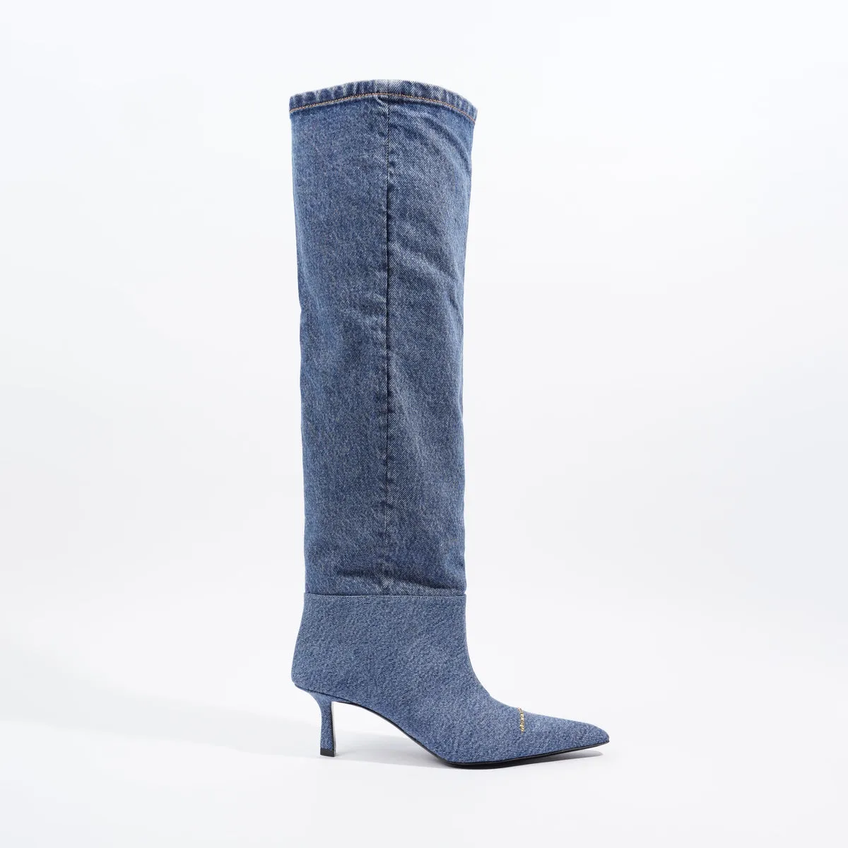 Alexander Wang Womens Viola 65 Slouch Boot Washed Denim EU 36 / UK 3