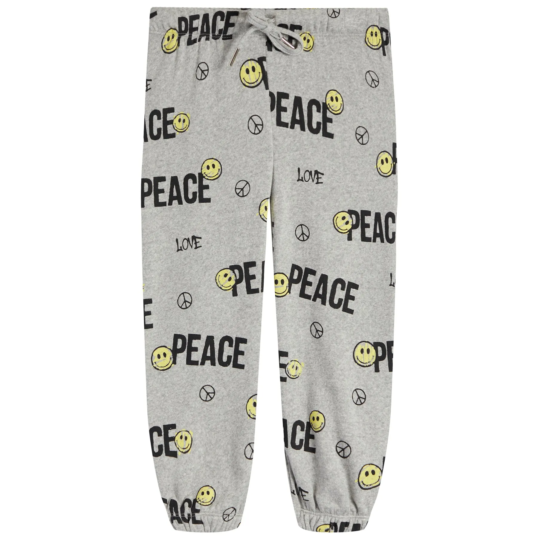 Allover Smiley & Peace Fleece Jogger