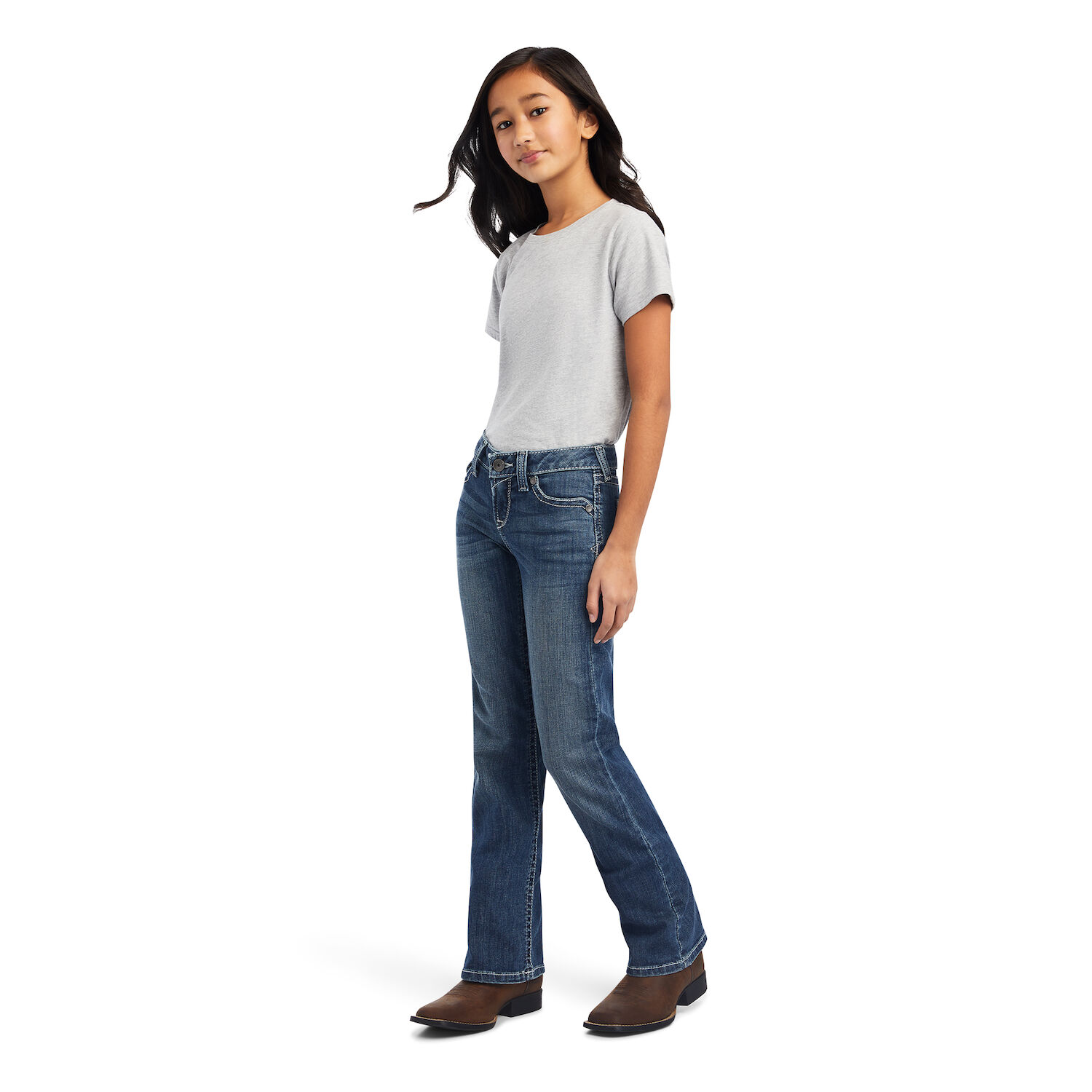 Ariat Girl's R.E.A.L. Raquel Boot Cut Jean in Chill Blue