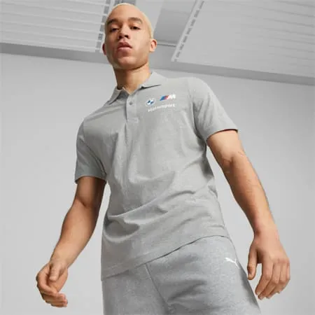 BMW M Motorsport Men's Polo | Medium Gray Heather | PUMA BMW Motorsport | PUMA 