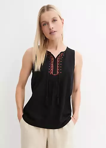 bonprix Embroidered Cotton Tunic | Grattan