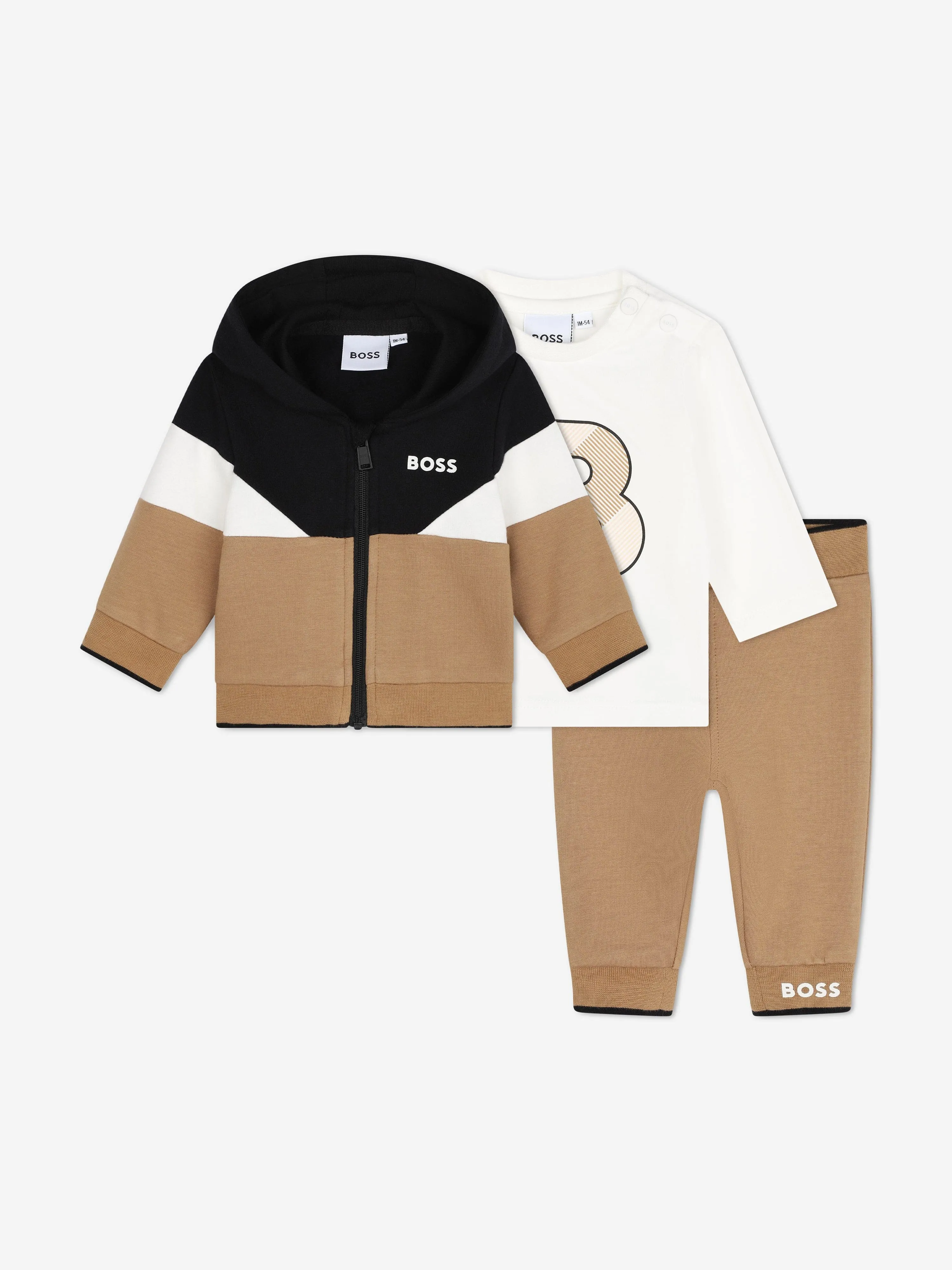 BOSS Baby Boys Tracksuit Gift Set in Brown