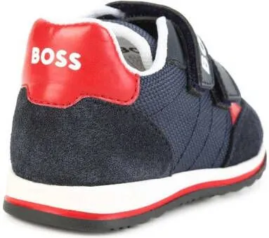 BOSS Kidswear logo-print touch-strap sneakers Blue