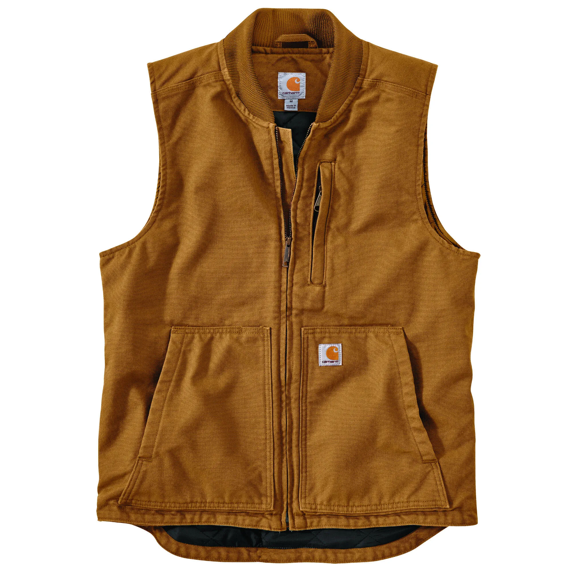 Carhartt Men's Washed Duck Insulated Rib Collar Vest