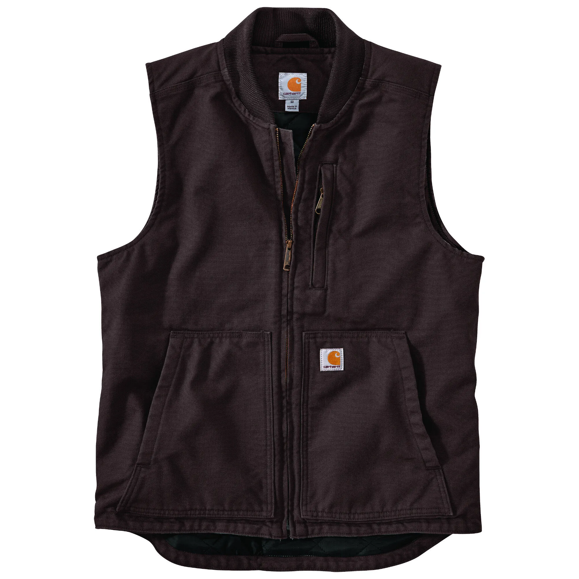 Carhartt Men's Washed Duck Insulated Rib Collar Vest