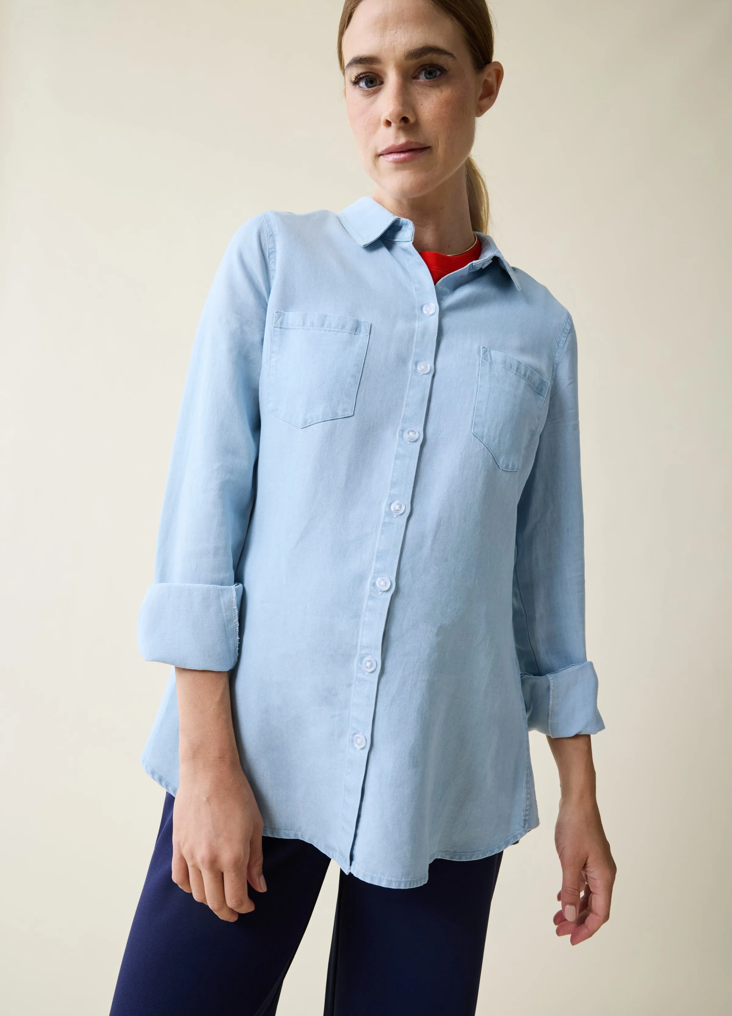 Classic Button Down Maternity & Nursing Top