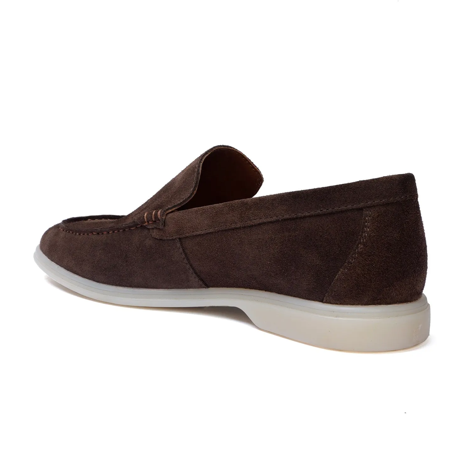 Comfy Yacht Shoes in Dark Brown Suede Leather