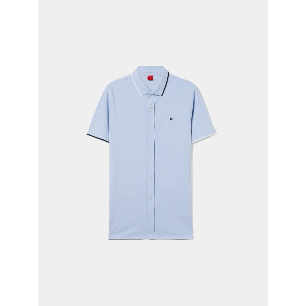 Cotton polo shirt with stripes