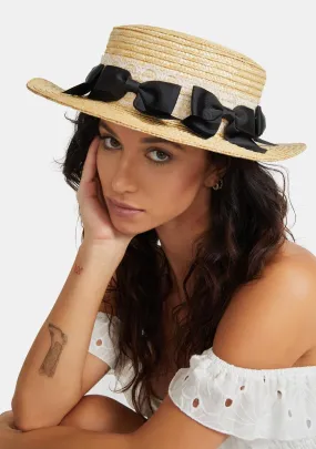 Country Paradise Bow Straw Hat-