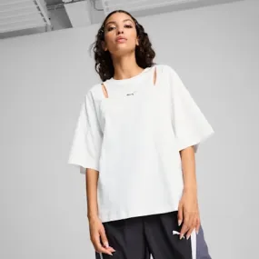 DARE TO Women's Oversized Cut-Out Tee | PUMA White | PUMA SHOP ALL PUMA | PUMA 