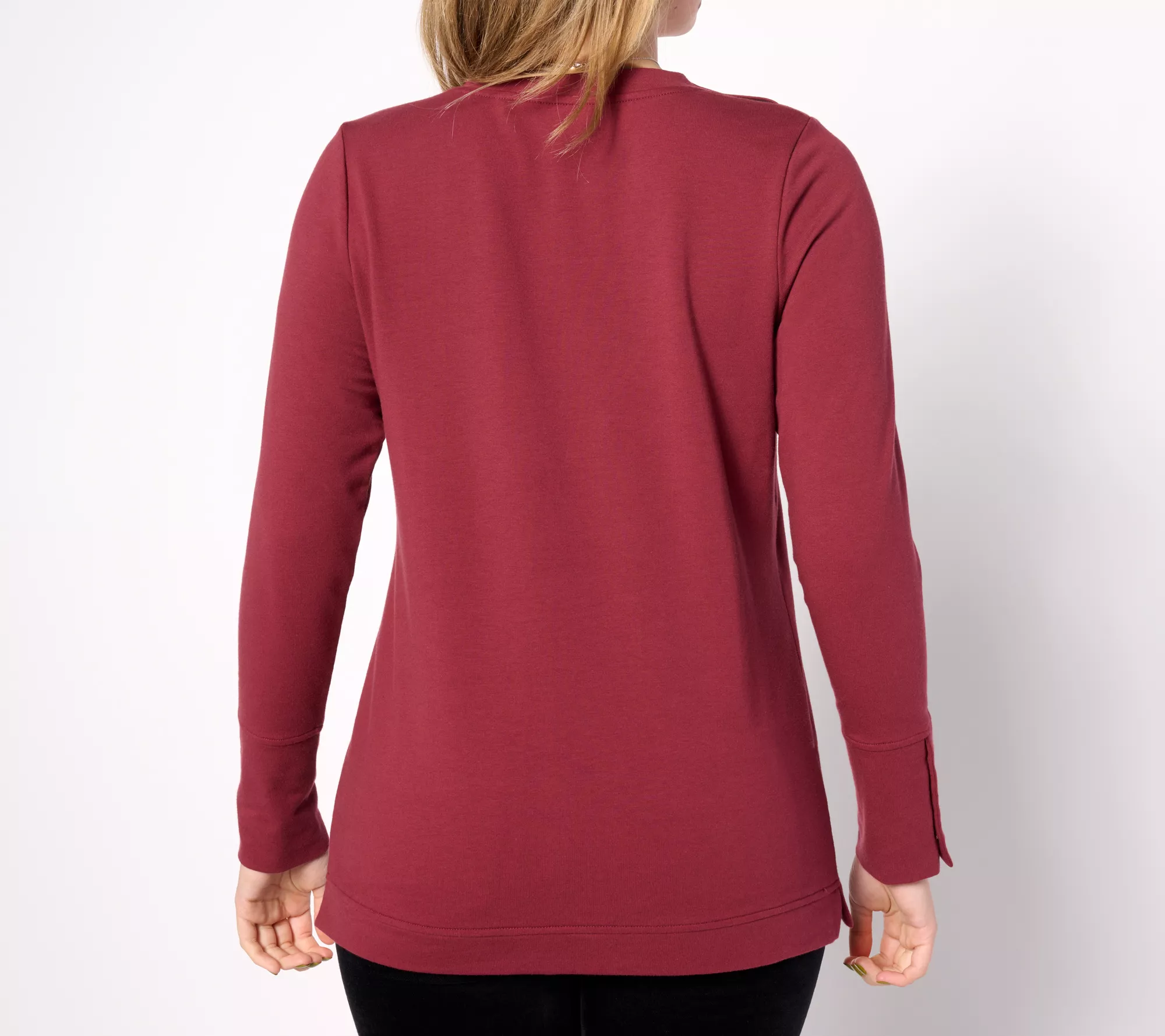 Denim & Co. Adaptive Active French Terry Long-Sleeve Tunic