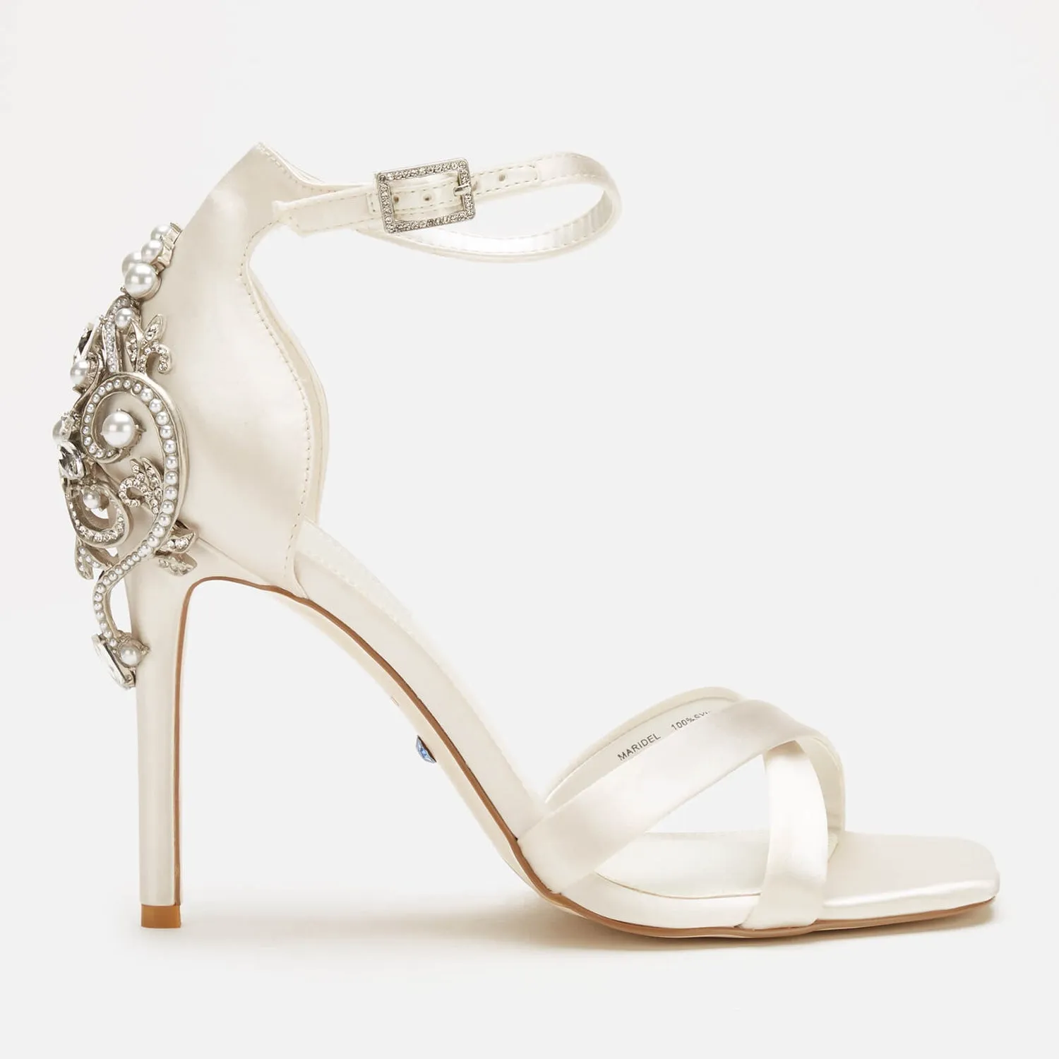 Dune London Women's Maridel Satin Heeled Sandals - Ivory