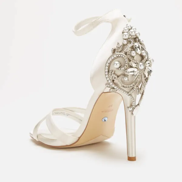 Dune London Women's Maridel Satin Heeled Sandals - Ivory