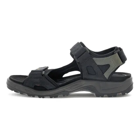 Ecco Mens Offroad Yucatan Sandals - Black/ Mole/ Black