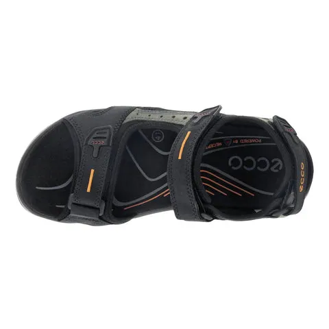 Ecco Mens Offroad Yucatan Sandals - Black/ Mole/ Black