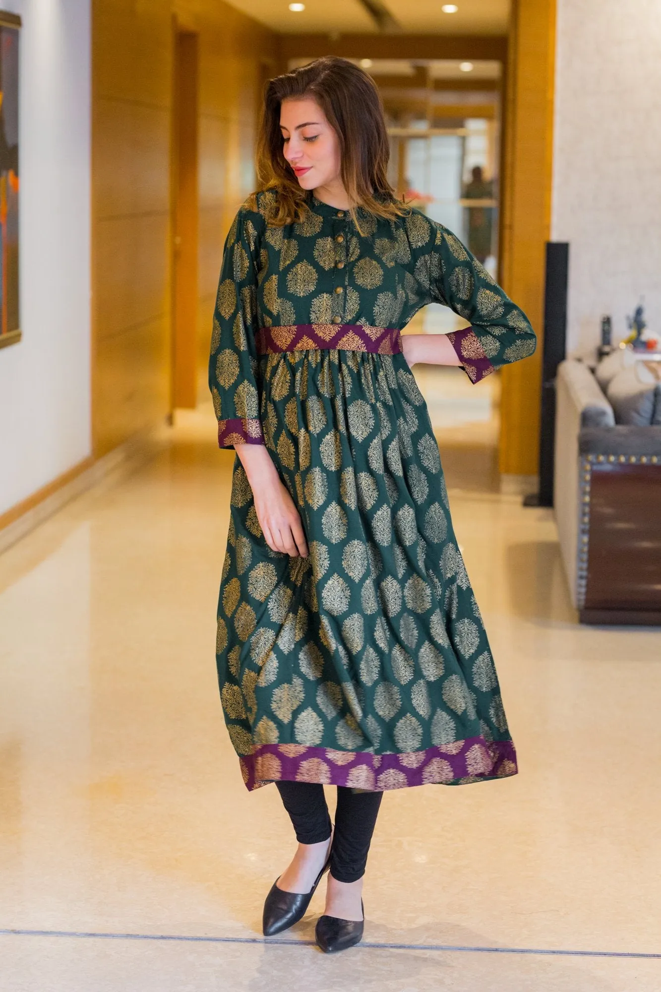 Emerald Jade Maternity and Nursing Kurta