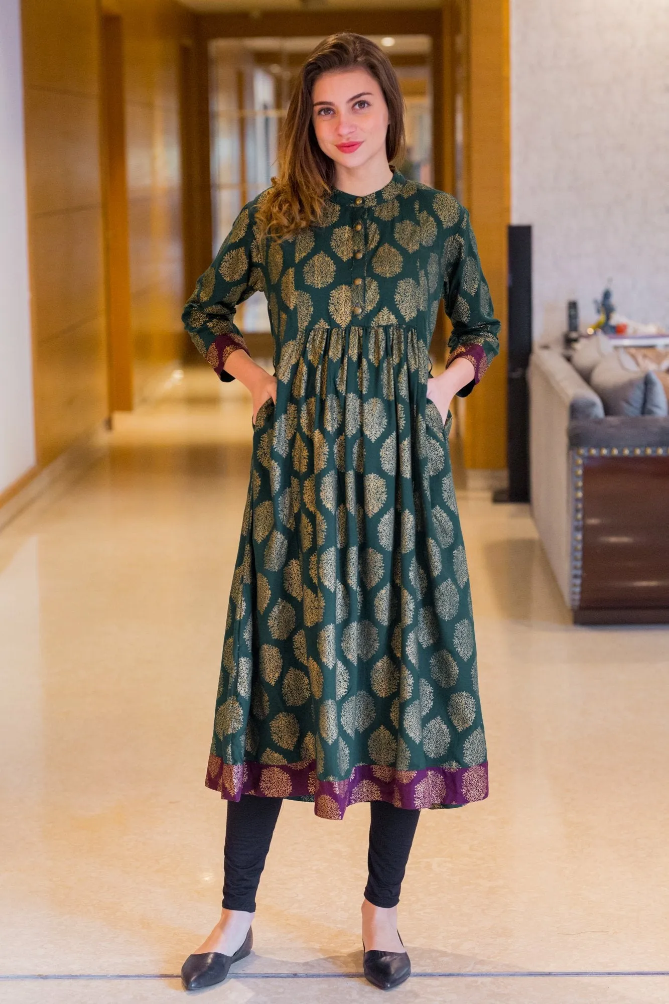 Emerald Jade Maternity and Nursing Kurta