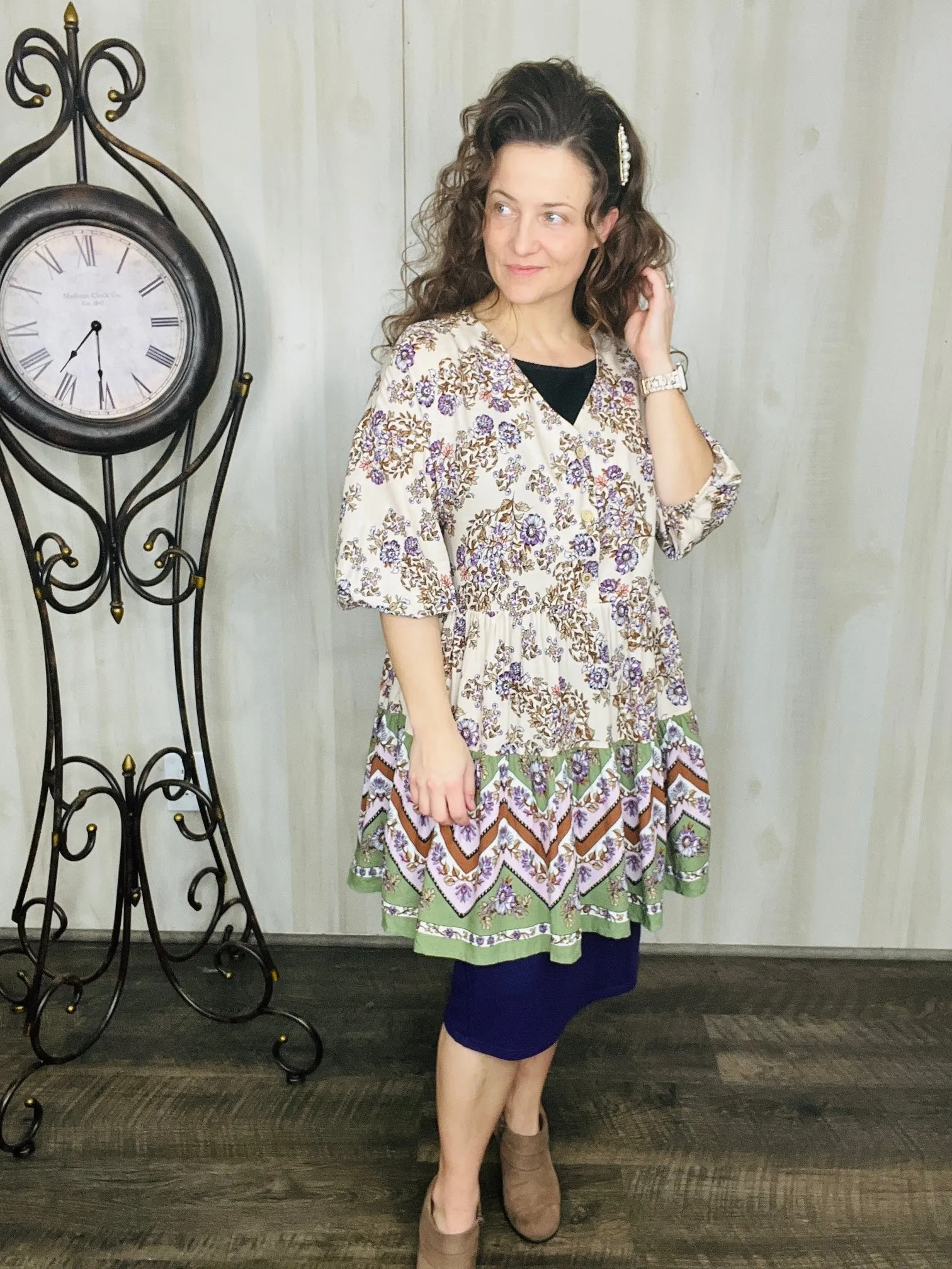 Floral & Chevron Tunic/Dress