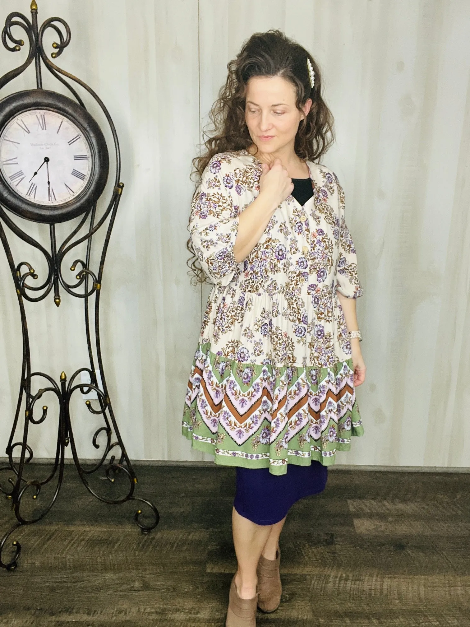 Floral & Chevron Tunic/Dress