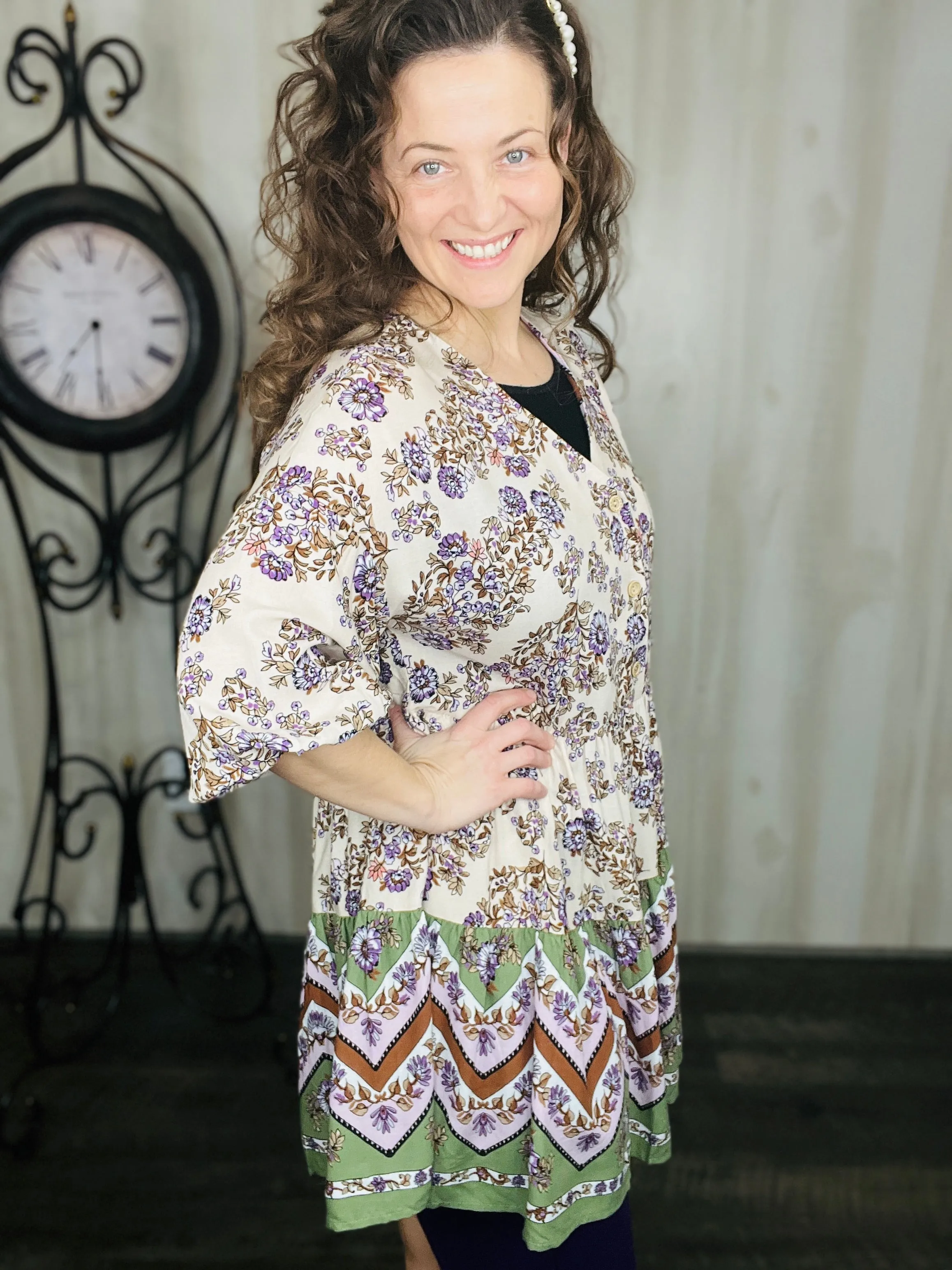 Floral & Chevron Tunic/Dress