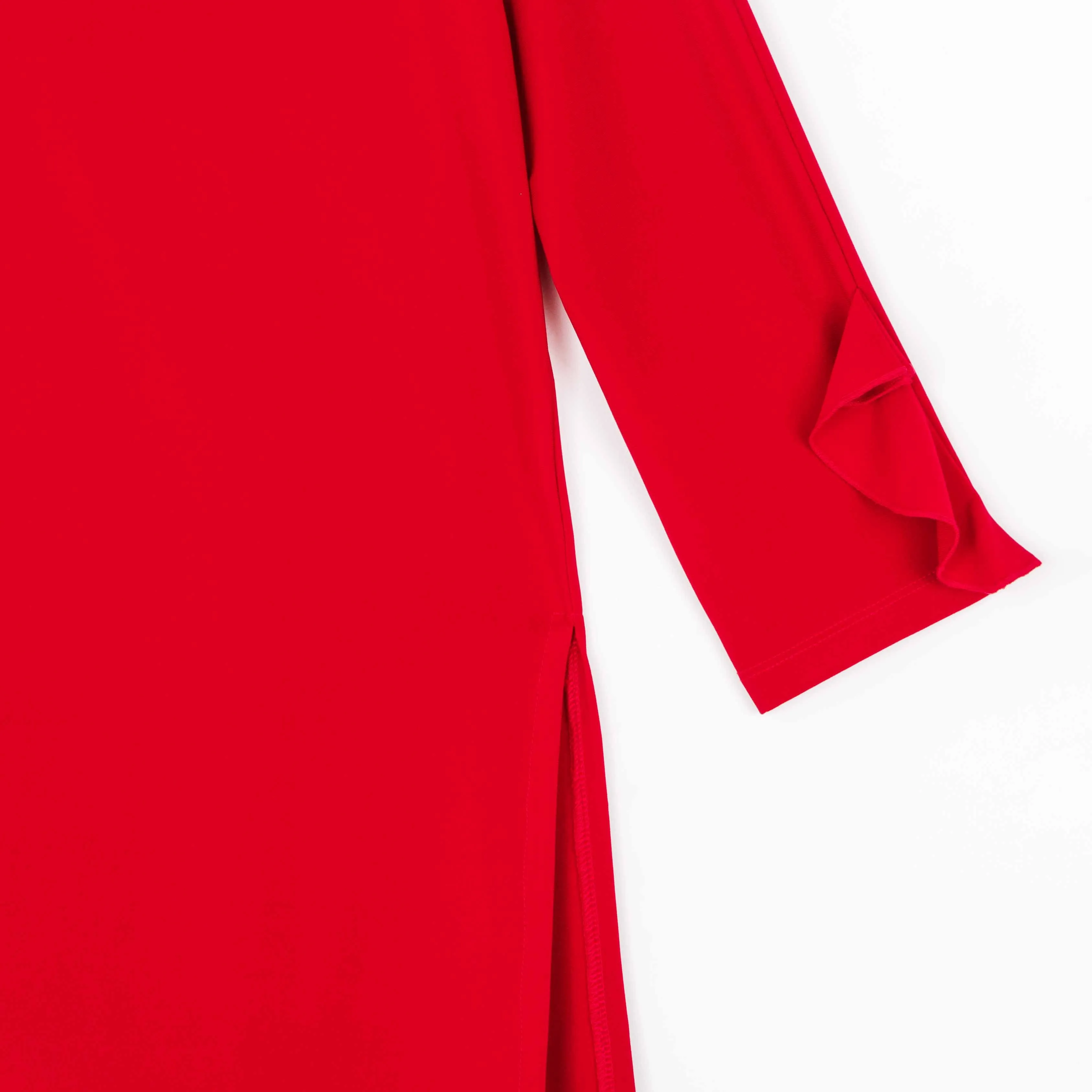 Flutter Cuff Side Vent Tunic - Red - Final Sale!