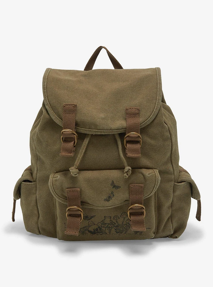 Frog Mushroom & Skull Slouch Mini Backpack