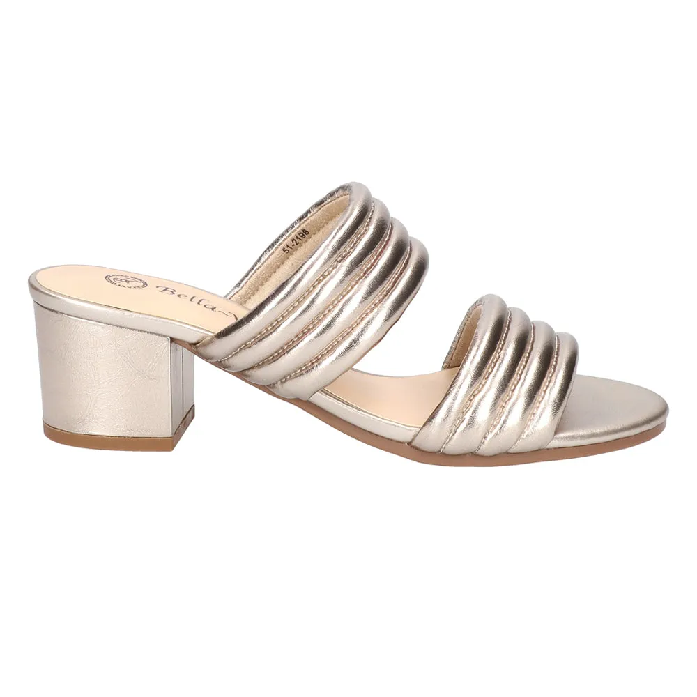 Georgette Metallic Heeled Sandals