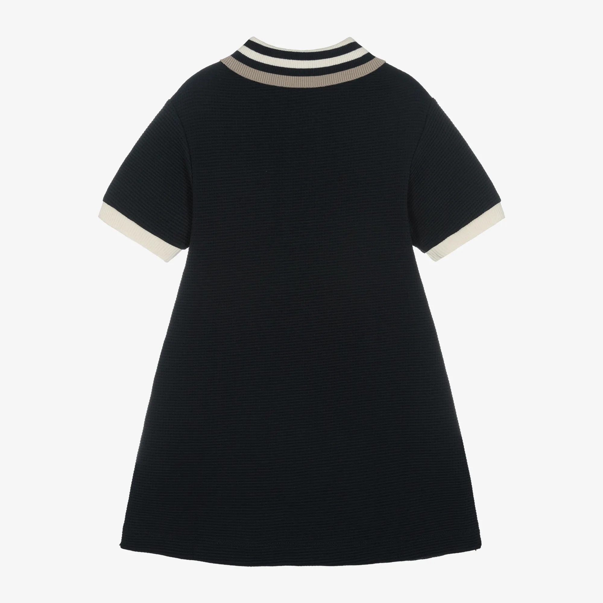 Girls Navy Blue Cotton Polo Dress