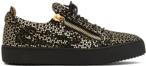 Giuseppe Zanotti Black & Gold Frankie Sneakers