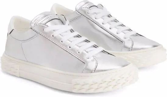 Giuseppe Zanotti Ecoblabber metallic low-top sneakers Grey