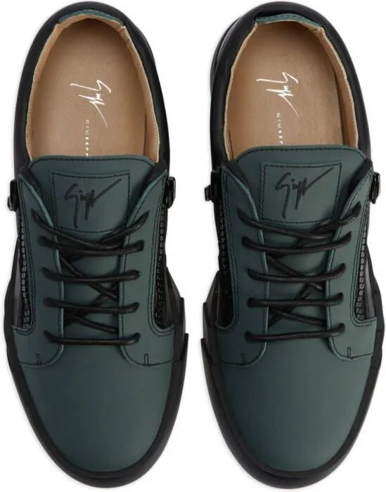 Giuseppe Zanotti low-top leather zip-up sneakers Black