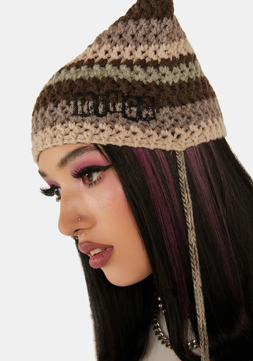 Goblin Stripes Knit Tie Hat-