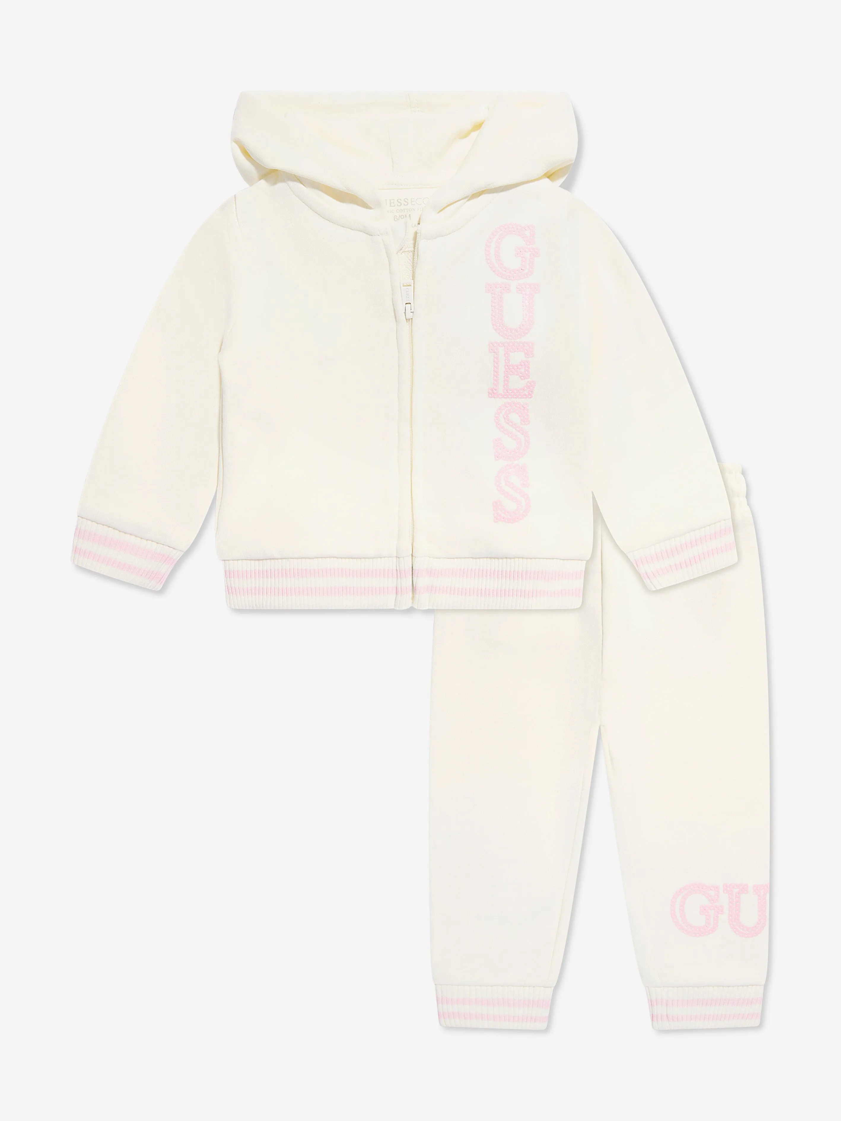 Guess Baby Girls Logo Tracksuit in Ivory