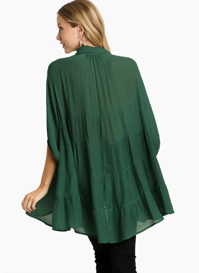 Harley Tiered Tunic - Forest Green