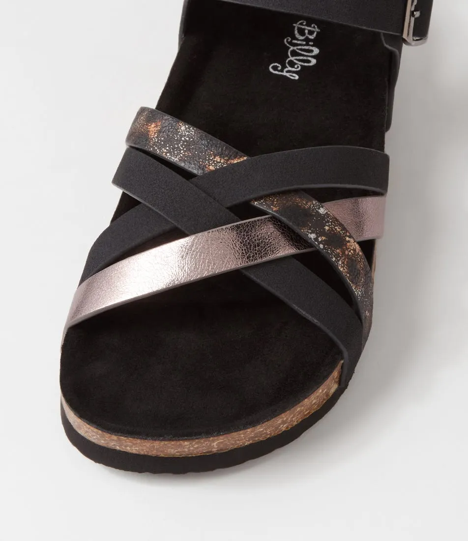 I LOVE BILLY Zisso Black Mix Sandals