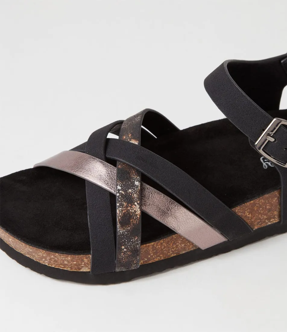 I LOVE BILLY Zisso Black Mix Sandals