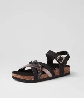 I LOVE BILLY Zisso Black Mix Sandals