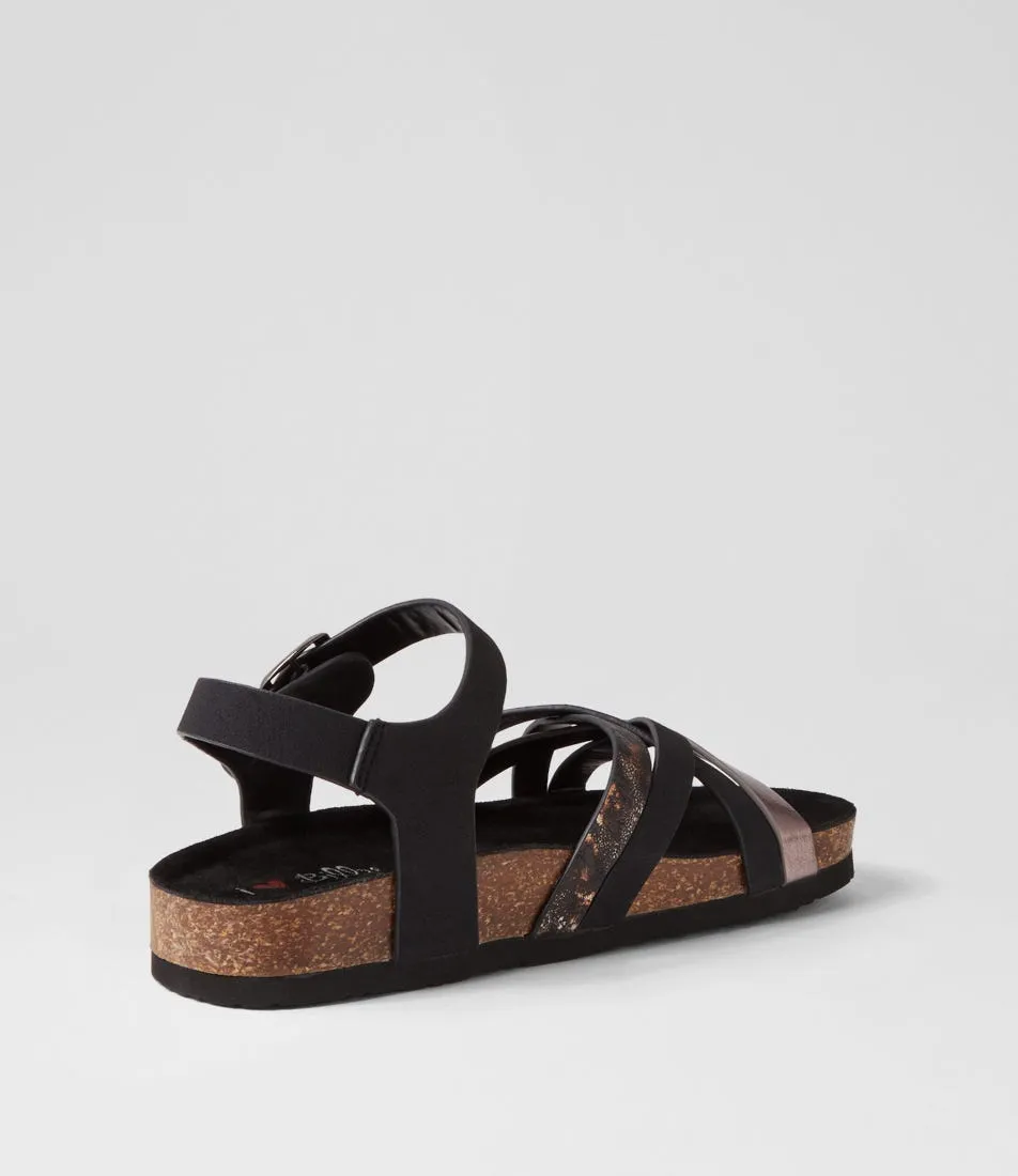 I LOVE BILLY Zisso Black Mix Sandals