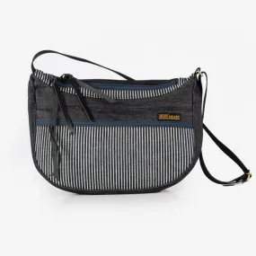 Iron Heart Hickory Stripe Small Shoulder Bag - Indigo