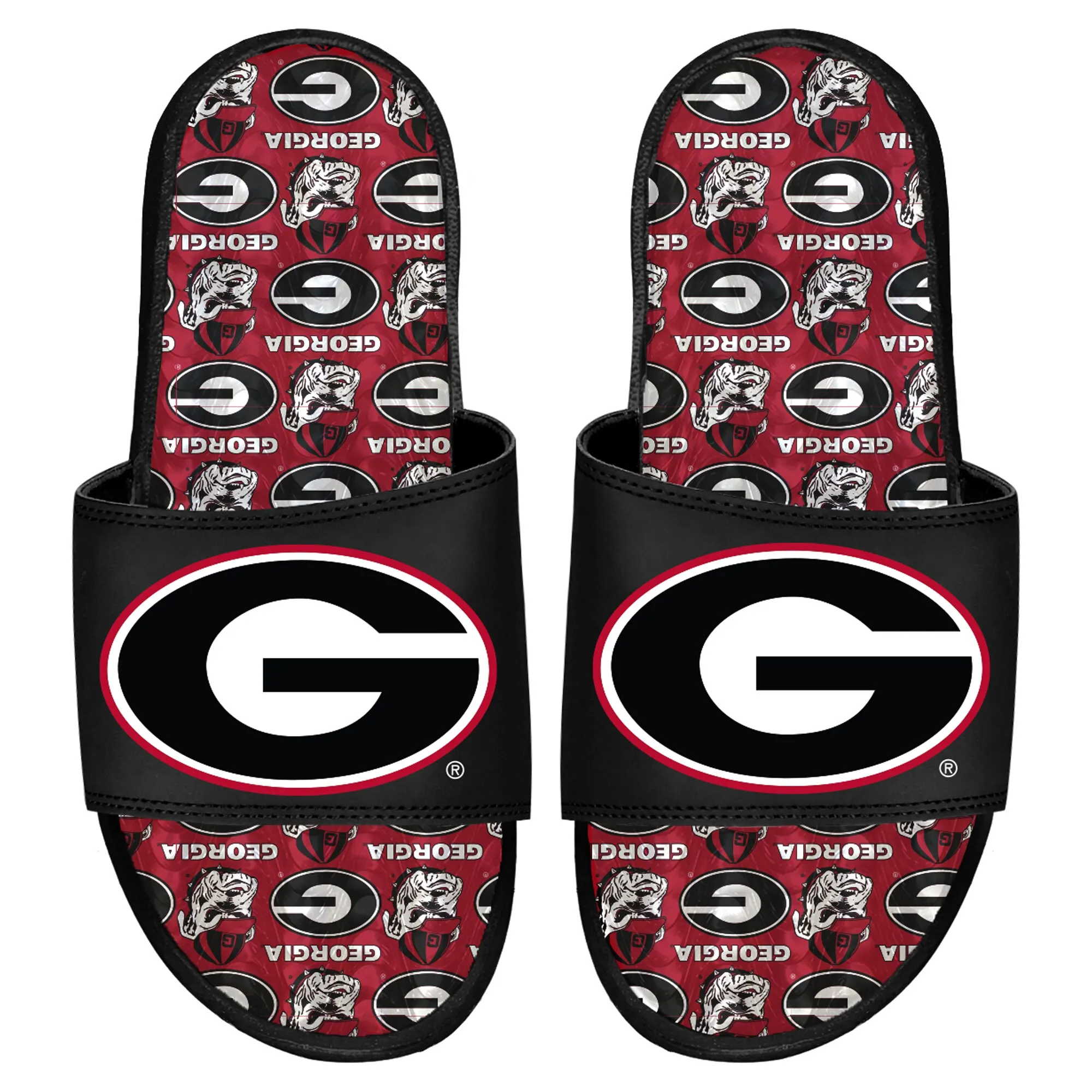 ISlide Georgia Bulldogs Team Pattern Gel Slide Sandals