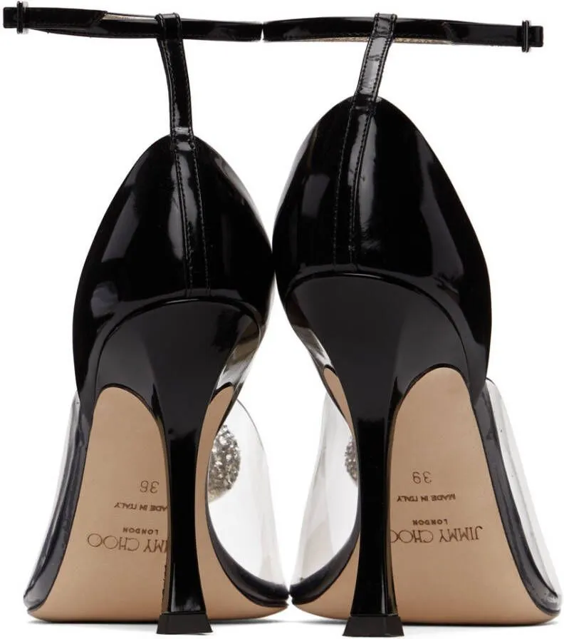 Jimmy Choo Black Mugler Edition Plexi Heeled Sandals