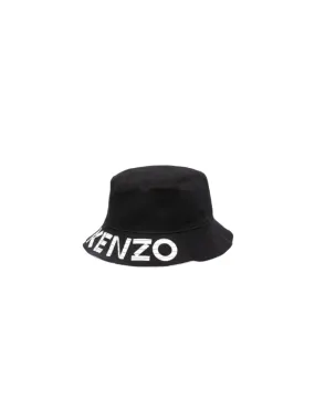 Kenzo Bucket Hat Logo Black