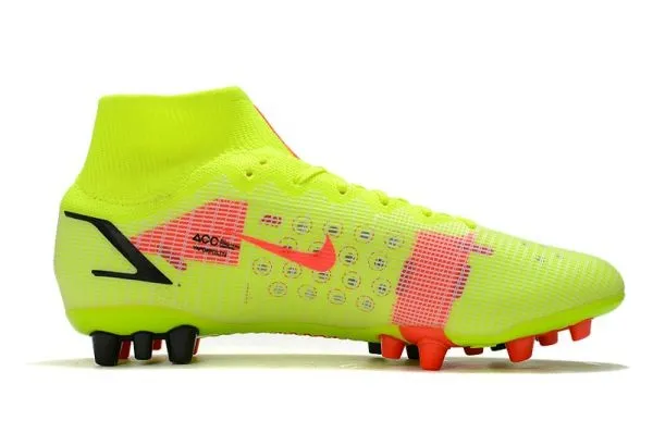 Kids Nike Mercurial Superfly 8 'Montivation Pack' AG-PRO - Volt Bright Crimson Black