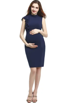 Kimi + Kai Maternity Josephine Ruffle Sheath Dress