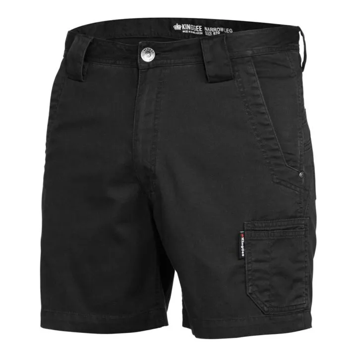 KingGee K17330 Tradies Narrow Short Short Black